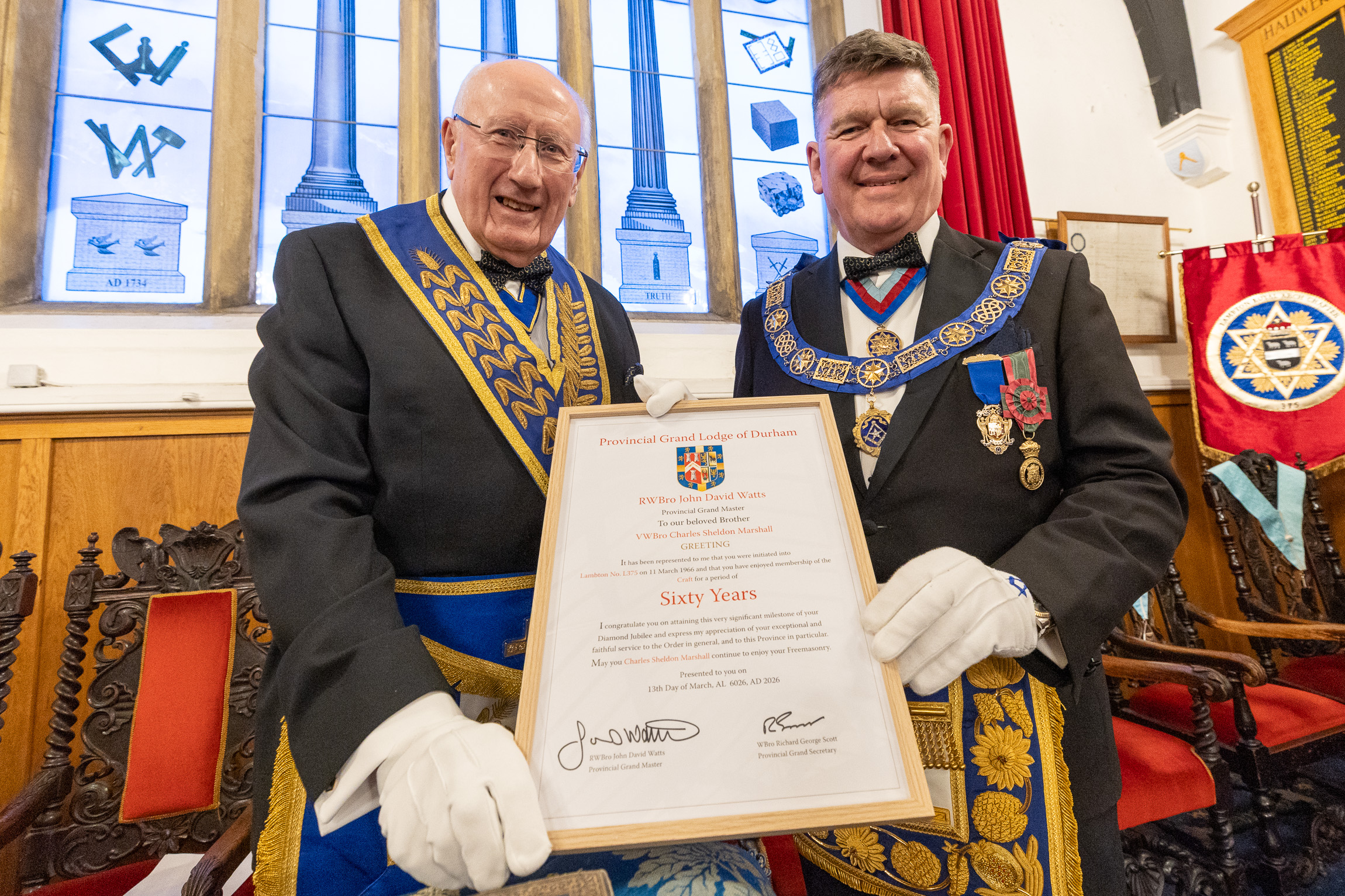 Willington Freemason Celebrates 60 Years of Service and Community Charity